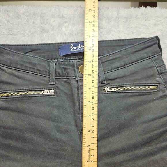 Boden Womens Black Jeans The Brighton Biker Skinny Size 6 Zipper Pockets - Picture 7 of 13